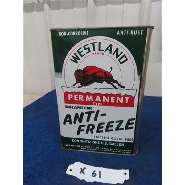 Westland Anti Freeze Tin - No Lid -1 Gal