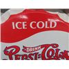 Image 2 : Metal Pepsi-Cola Button Sign- Modern- 19" Across