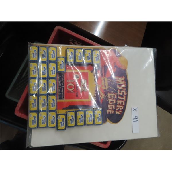 Store Products + Mystery Edge Shaving Blades &  Store Display