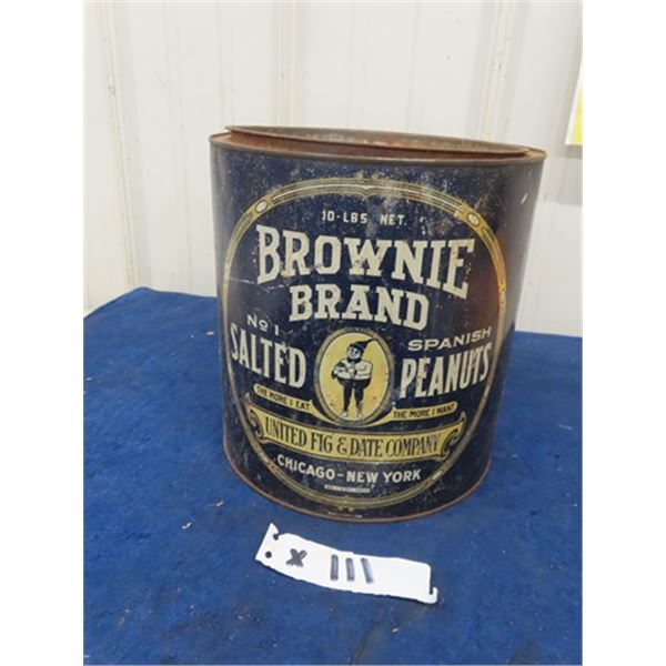 Brownie Brand Salted Peanut Tin 10lbs