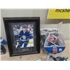 Image 3 : Hockey Collector Bundle; Laine Picture, Gretkzy  Figurine, Blackhawks Crosby Mini Stick, Pucks plus 