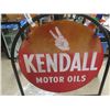 Image 2 : Vintage Metal Kendall Motor Oil 2 Sided Sign 24"  Across with Road Side Stand