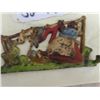 Image 2 : VIntage Cast Iron Wall Plaque of American  Woman  Hanging Out Laundry  6" Wide up to 3.5" Tall