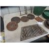 Image 3 : Galvanized Pail, Waffle Iron, Cast Stove Parts  plus more