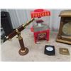 Image 3 : Westminister Mantle Clock, Telescope Display,  Popcorn Machine, Desktop Clocks, Glass Bottles