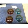 Image 1 : 4 Antique Railway Lamp/Switch Lantern Glass  Lenses - Blue + Red  - No Cracks or noticeable defects