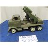 Image 1 : Very Rare 1960's Canada Military Rocket Launcher  Tin GMC Friction Toy Truck 10" Long. Made in Japan