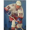 Image 2 : 1990 Gretzky Poster Mounted on Hard Board  35" x 23" , NY Rangers Alternate Jersey , Titan Pro 99 Si