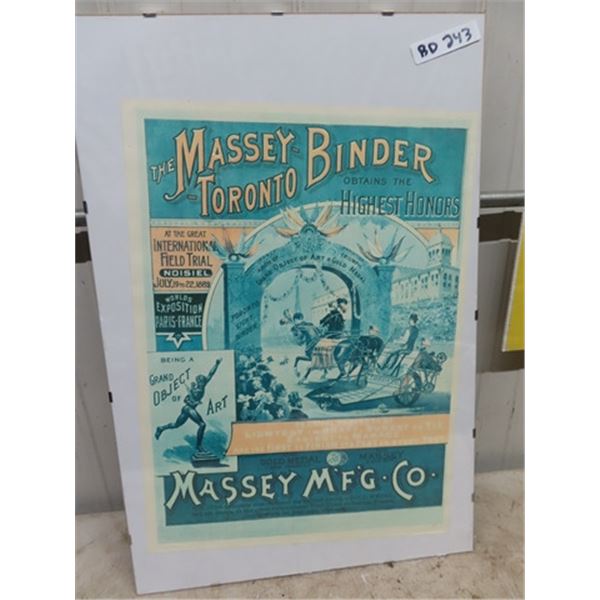 Massey MFG. Co Advertising Poster, Metal  Nearly Nude Lady Clysmic Table Water Serving Tray, License