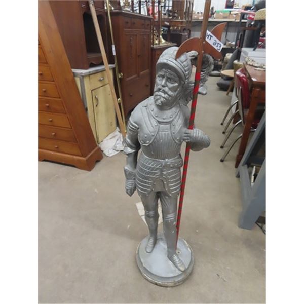 Knight Statue Chalk-wear 46" Tall