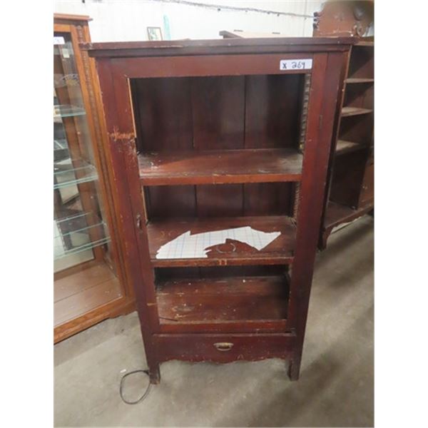 Antique China Cabinet- No Glass 55"x 29" x16"