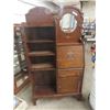 Image 1 : Secretary/Book Case Combo- No Mirror + Door  Needs some care 68" x 37" x 11"