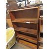 Image 2 : Oak Stacking Lawyers Book Case - 4 Stacks + Bottom  Needs TLC