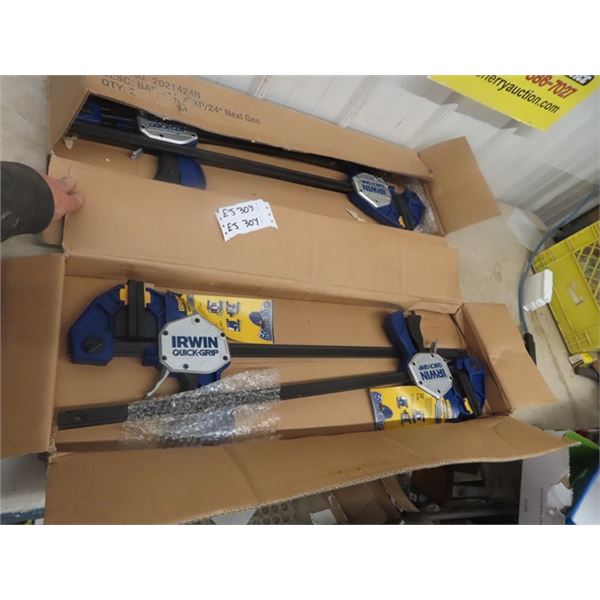 4 New Irwin 24" Quick Grip Clamps