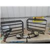 Image 1 : 2 Metal Racks 25" x 19" & 2 Add-on Extension Mirrors