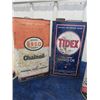 Image 4 : 6 Oil Cans; Esso Chain Oil 1 Gal, Tidex Oil 1 Gal, Quaker State Quart, Havoline Quart & 2 Golden Spe