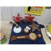 Image 1 : 2 Barometers, 3 Stained Glass Decorative Stars, Old Light Fixture