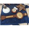 Image 2 : 2 Barometers, 3 Stained Glass Decorative Stars, Old Light Fixture