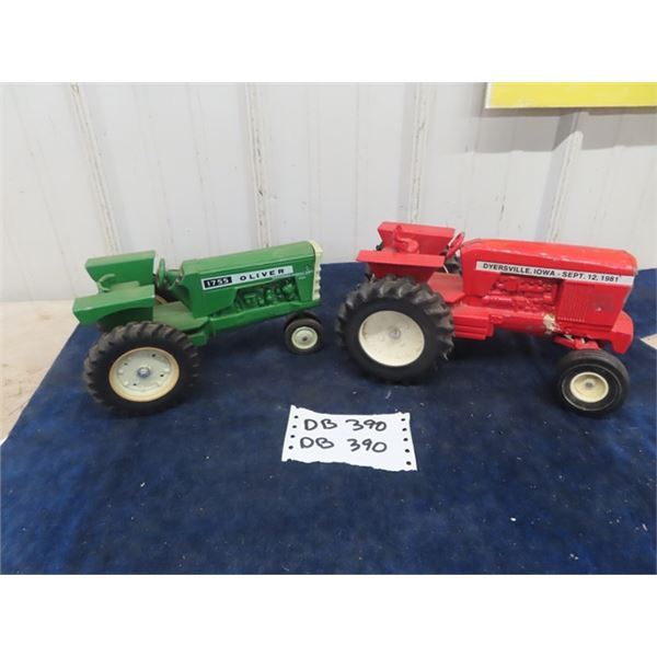 2 Die Cast Tractors; 1) Oliver 1755 Summerfest 1988, 1) Dyersville Iowa 1981