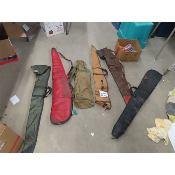 6 Soft Gun Cases & Small Box of Flashlights