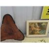 Image 4 : Embroidered Laundry Bag, Vintage Ladies Shoes,  Picture, Place Mats, Leather Artwork with Native Ima