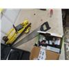 Image 2 : Air Brad Nailer, Laser Level, 2 Ton Floor Jack  Saw