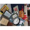 Image 2 : Pictures, Stained Glass Candle Holder, Clock,  Desk Letter Organizer plus more