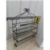 Image 2 : Wrought Iron Unit with Glass Shelve 30" x20" 7" ,  Wine Rack 36" x15"x 12"