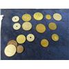 Image 2 : 15 Foreign Coin or Token & 2 Foreign Curreency  Bills