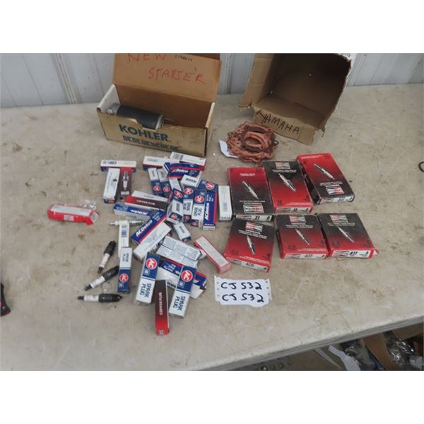 New Spark Plugs, Kohler Starter, Wrench, Rings