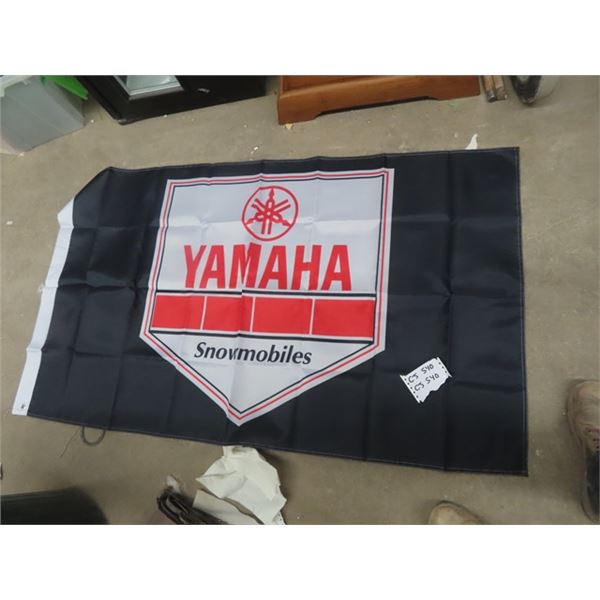 Yamaha Snowmobile Flag- New Old Stock 3' x 5'