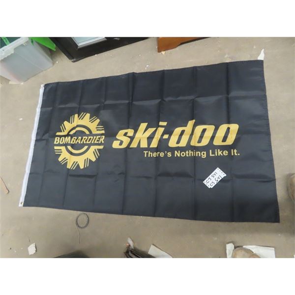 Ski-Doo/Bombardier Snowmobile Flag- New Old Stock  3' x 5'