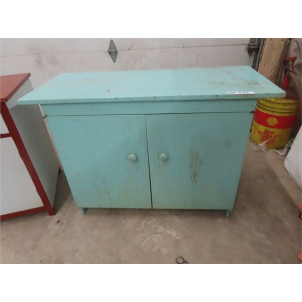 Painted Wooden Cabinet 26" x 38" x 17"