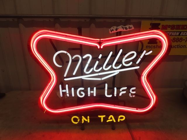Red Miller. Sign Vintage Neon Miller Beer Sign 19