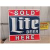 Image 1 : Metal Miller Beer Sign 36" x 36"