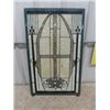 Image 2 : (fs) Stained Glass - Nice but Does Has Cracks +  Damage  20" x 32"