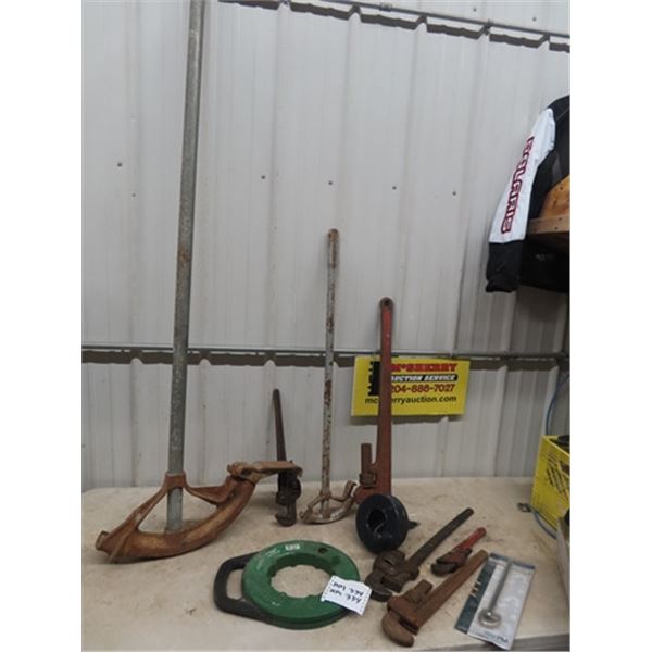 Pipe Benders, Pipe Wrenches, Green Line Fish Tape plus more