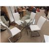 Image 1 : New Condition Glass Table 30" x 39" Across & 4 Chairs