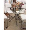 Image 2 : New Condition Glass Table 30" x 39" Across & 4 Chairs