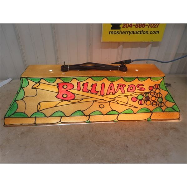 Plastic Billiards Pool Table Light - Working 14"x 34" x9"