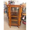 Image 1 : (ww) Tiger Oak Curved Glass China Cabinet 60"' x 41" X 15"