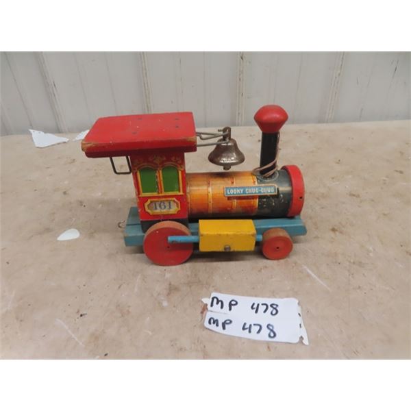 1949 Fisher Price Looky Chug-Chug Wooden Pull Train