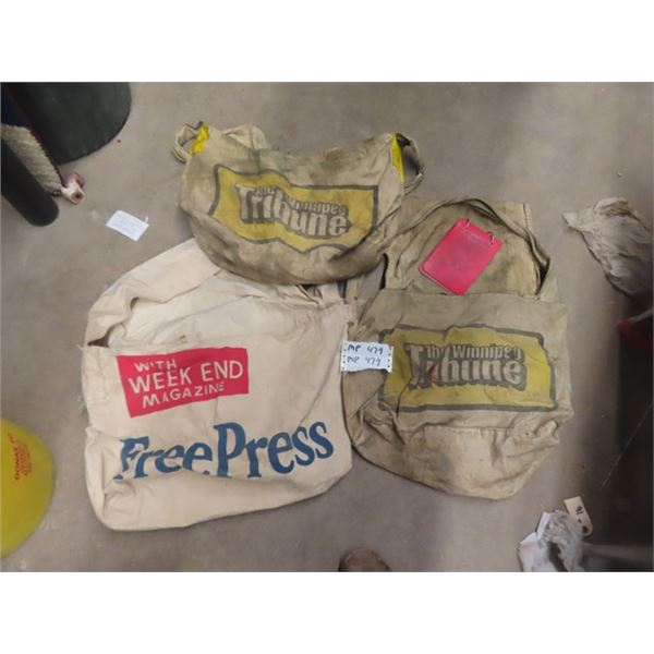 Paper Route Bags; Tribune, Wpg Free Press, Carriers Collection Book plus more