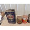 Image 3 : (hd) Galvanized Kerosene Pail, Oil Cans; Texaco, Gulf & 1/2 Tidex Can