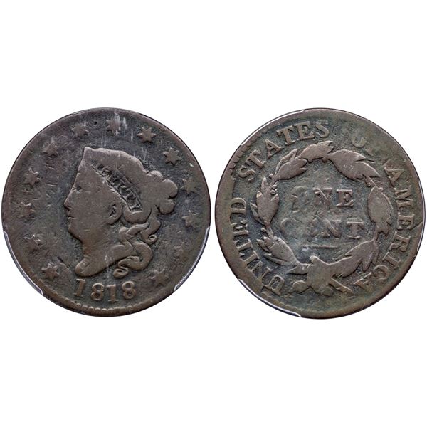 1818 N-2 R4 PCGS graded G6