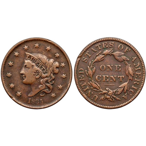 1835 N-19 R5 Head of 1836 F12