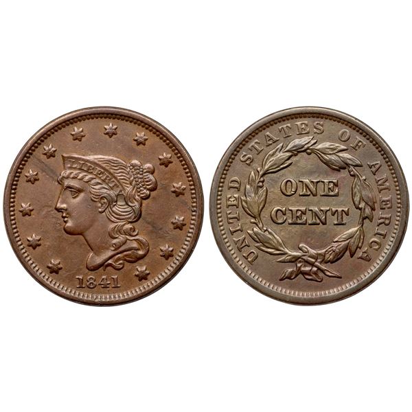 Pair of Cents, 1841 & 1842