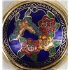 Image 2 : Enamelware Goldtone Pill Box