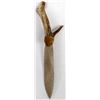 Image 2 : Cherokee Antler Handle Flint Blade Knife by Bushy