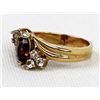 Image 1 : GP Rhinstone & Amethyst Ring Size 7.5